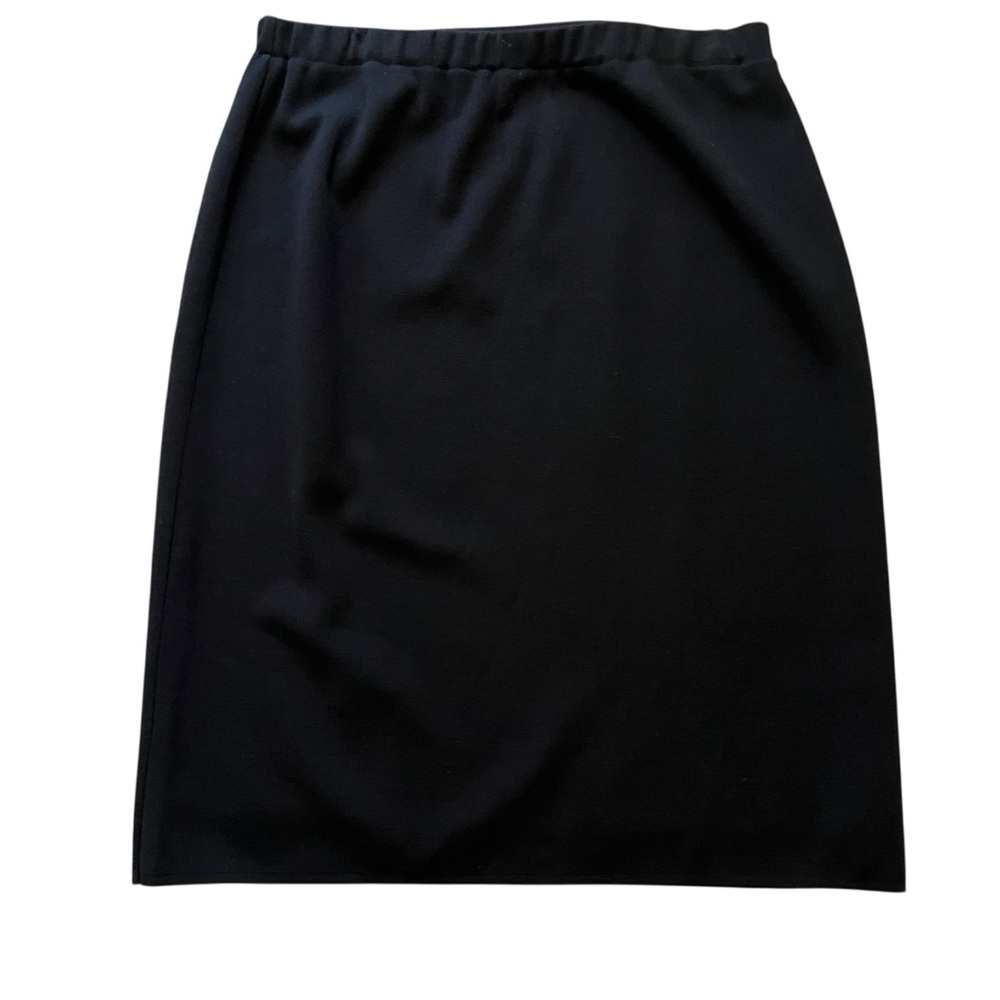 Stizzoli Black Wool Knit Pull On Pencil Skirt 52(16)